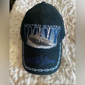 Embroidered baseball cap, military navy submarine service. One size